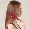 thumbnail image 3 of Ethereal Elements Hair Brush - Smoothing Paddle Brush for Wet & Dry Hair, Anti-Frizz & Gentle on Scalp, Dark Aesthetic Styling Tool, 3 of 7
