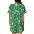 thumbnail image 3 of Picia Flying Bees Pajamas Sets for Women Soft Short-Sleeved Pjs with Lounge Shorts Two Piece Sleepwear-Small, 3 of 9