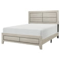 thumbnail image 3 of Quin California King Bed- Faux Wood Grains- Defined Accent Lines- Brown, 3 of 6