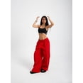 thumbnail image 4 of Women'S Baggy Jeans Wide Leg Denim Pants Hip Hop Relaxed Y2k Jeans Red XL, 4 of 9