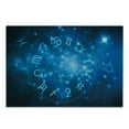 thumbnail image 3 of Astrology Cutting Board, Abstract Horoscope Wheel with Signs Aquarius Lion Taurus Libra, Decorative Tempered Glass Cutting and Serving Board, Small Size, Navy Blue Sky Blue, by Ambesonne, 3 of 5