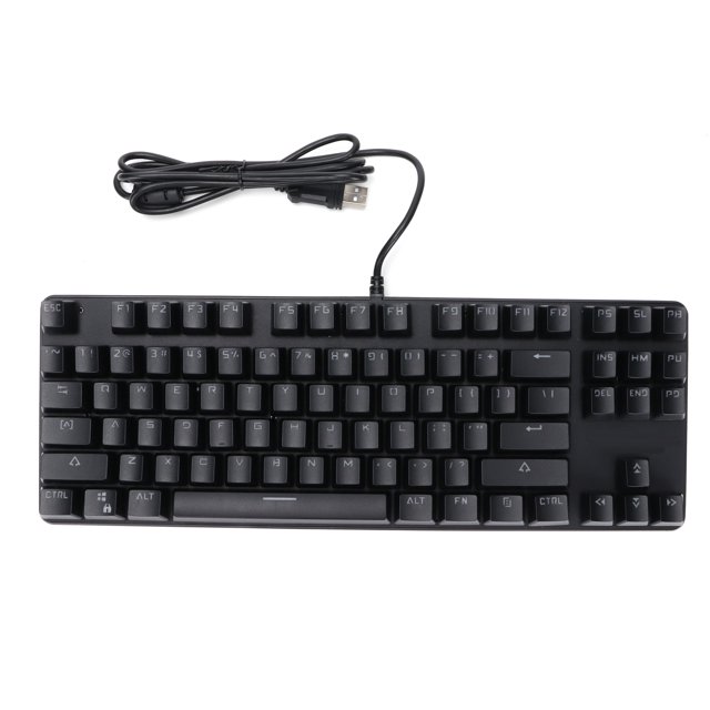 Teclado mecánico retroiluminado NikouMX 87 teclas USB Respuesta rápida
