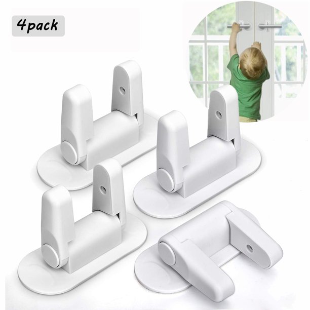 Keinxs Door Lever Lock (4 Pack) Child Proof Doors & Handles 3M Adhesive