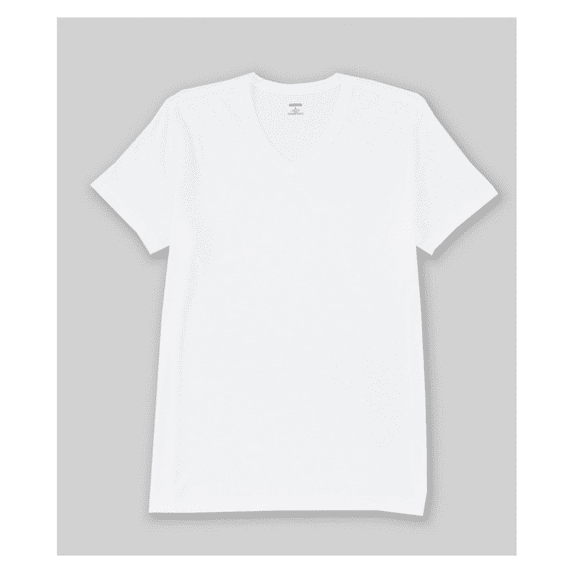 Murano Men's 3-Pack Soft Breathable Cotton V-Neck Undershirt, White, Size SM