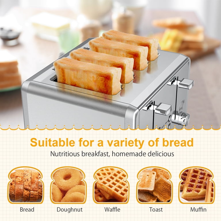 Grunkel - Flat Toaster For All Types Of Bread And Baked Goods With