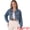 Blue, variant on Women's Rocker Party Rhinestones Denim Jacket S Blue