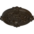 thumbnail image 3 of Ekena Millwork 17 3/8"OD x 1 3/4"P Hamilton Ceiling Medallion (Fits Canopies up to 3 3/4"), Hand-Painted Stone Hearth Crackle, 3 of 6