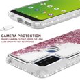 thumbnail image 5 of Liquid Quicksand Glitter Cute Phone Case for AT&T Radiant Max 5G / Fusion 5G / Cricket Dream 5G / Innovate 5G Phone Case Cover Clear Bling Diamond for Girls Women - Clear/Rose Gold, 5 of 5