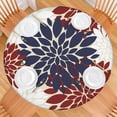 thumbnail image 2 of Colorful Round Table Cover, Boho Floral Design with Elasticated Edge for Up to 56 Inches, 2 of 7