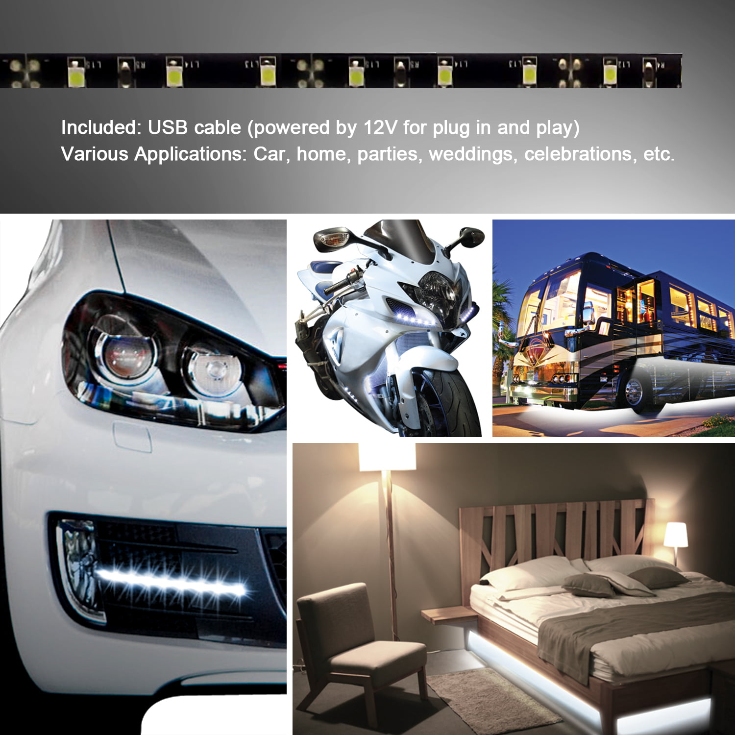 Réglette LED Orientable - R13 - Aluminium 12V Camping Car