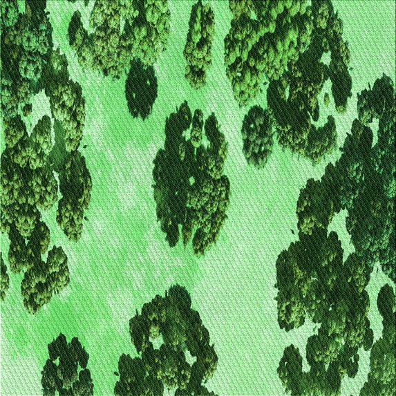 Ahgly Company Indoor Square Patterned Deep Emerald Green Area Rugs, 7' Square