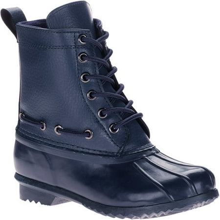 Women's Lace-Up Solid Rain Boots