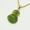 Green, variant on 14K Yellow Gold pendant, designed by Saint Jude, Natural jade, with rhinestone， Holiday gifts