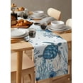 thumbnail image 2 of Table Runner Dresser Scarf 16 x 72 Inch Summer Sea Turtle Ocean Coral Seaweed Starfish Conch Vintage Table Runners Non-Slip Heat Kitchen Dining Table Decor for Indoor Outdoor Home Party Decoration, 2 of 7