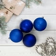 thumbnail image 2 of Northlight 32ct Shatterproof 4-Finish Christmas Ball Ornament Set 3.25" - Royal Blue, 2 of 4
