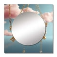 thumbnail image 2 of Designart "Gaze Of Perception Surrealist Art I" Eye Square Mirror Wall Decor Glam - Large Pink Square Bathroom Mirror - Square Printed Wall Mirror Art, 2 of 5