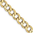 thumbnail image 3 of 10K Yellow Gold 7.0mm Semi-Solid Curb Link Chain Necklace, 3 of 3