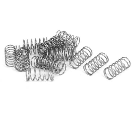 

1mmx12mmx25mm 304 Stainless Steel Compression Springs Silver Tone 20pcs