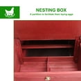 thumbnail image 3 of Gowoodhut Chicken Coop Large Outdoor Wooden Chicken Tractor with Wheels, Red, 3 of 7