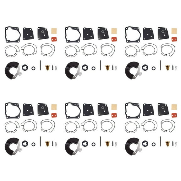 LABLT 6x Carburetor Kits for Johnson Evinrude V4 V6 (90-175 HP) 18-7247 436852 438996