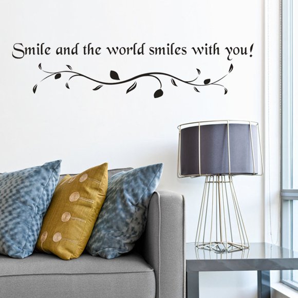EGNMCR Wall Stickers, Cute Stickers Smile Removable Art Home Room Decor Wall Stickers Wall Stickers