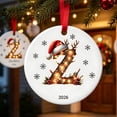 thumbnail image 6 of Fievgin Christmas Ornament 2026, Letter Z Initial Decoration with Santa Hat for Tree & Gift, 6 of 7