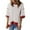 Red, variant on LYXSSBYX 3/4 Length Sleeve Womens Tops Womens Tops Casual Crewneck Middle Sleeve Striped Color Block Hem Trendy Pullover Shoulder Drop T Shirts Blouse