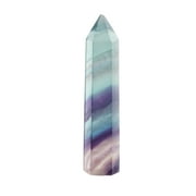 Colorful Natural Fluorite Quartz Crystal Wand Point Stone Healing Gifts C3Z7