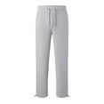 thumbnail image 6 of Falkdiz Boys Warm Fleece Sweatpants Sport Straight Leg Pockets Drawstring Winter Pantalones Stylish Relaxed fit Pants for Boys, Silver, Size: 9-10Years, 6 of 7