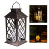 Solar candle wind lamp 1pc Solar Power Candle Lamp Outdoor Solar Lanterns Hanging Lamp Table Lamp Night Light Warm Lighting for Courtyard Party Walkway Terrace Garden Lawn (Coppery)