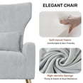 thumbnail image 6 of CQSXDA Modern Velvet Accent Chair, Mid Century High Back Armchair for Living Room, Reading Chair, 6 of 6