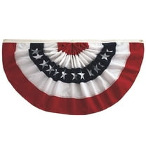 In the Breeze 3675 — 3' x 6' Classic Stars & Stripes Bunting — American Flag Bunting Decoration for Fourth of July