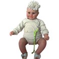 thumbnail image 2 of 50cm Adorable Reborn Dolls Kits de juguetes para bebés recién nacidos de silicona a prueba de agua (Azul) Likrtyny juguetes de los niños, 2 of 8