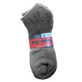 thumbnail image 5 of 12 Pack Ankle Socks Men Womens Size 10-13 Low Cut Crew Stretch Sport Grey School, 5 of 7