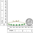 thumbnail image 3 of Gem Stone King 2.80 Ct Round Green Simulated Emerald 18K Yellow Gold Plated Silver Infinity Bracelet for Women, 3 of 5
