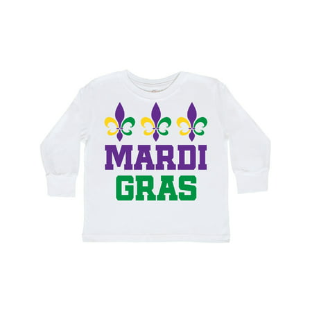 Mardi Gras Fleur de Lis trio Toddler Long Sleeve T-Shirt