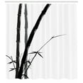 thumbnail image 3 of Ambesonne Tropical Shower Curtain, Watercolor Style Nature, 69"Wx75"L, Charcoal Grey and White, 3 of 3