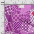 thumbnail image 2 of oneOone Viscose Jersey Purple Fabric Block Sewing Material Print Fabric By The Yard 60 Inch Wide, 2 of 7