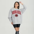 thumbnail image 2 of Women's Gameday Couture Ash Nebraska Huskers Oversized Tradition Refined Premium Fleece Sweatshirt, 2 of 3