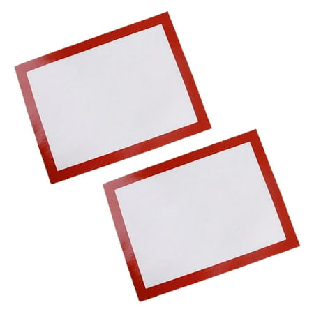 

2 Pcs Silicone Baking Mat High Temperature Resistance Thicken Liner Mat Pastry Mat Baking Tray Pad for Kitchen Restaurant Bar