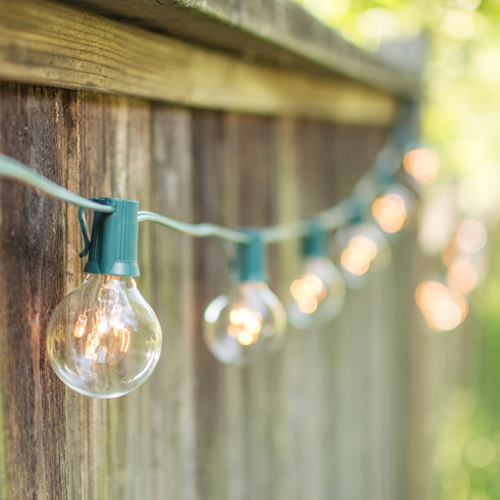 Outdoor String Lights Globe String Lights 2 Inch E17 Bulbs with Rice