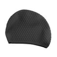 thumbnail image 2 of Almencla Silicone Swim Cap Bathing Cap Beach Swimming Cap for Long Hair Sailing black, 2 of 8