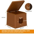 thumbnail image 2 of Plastic Cat House for Indoor Use, Weatherproof Outdoor Cat House for Feral Cats, Unique Cat Shelter for Small Pet, Spacious, Easy to Assemble, Caramel, 2 of 12