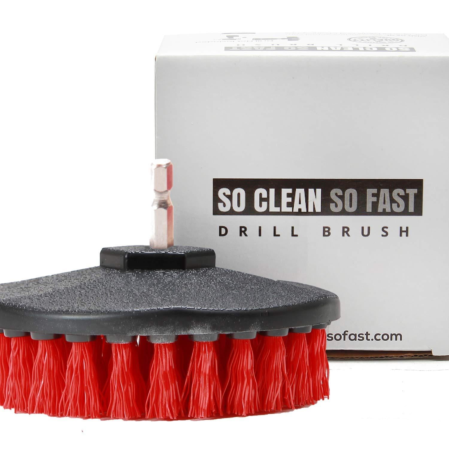 Drill Brush Heavy Duty Clean Tile & Grout 5X Faster Spin Away Rust