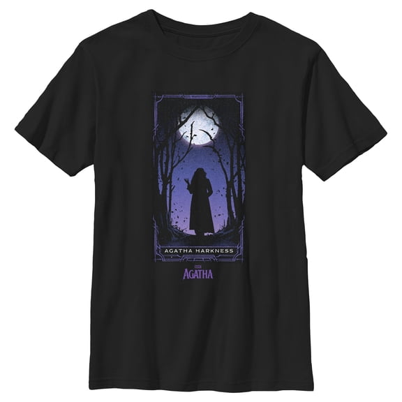 Boy's Marvel: Agatha All Along Harkness Card Graphic T-Shirt