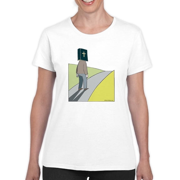 The Path Of Religion T-Shirt Women -Wilfred Hildonen Designs, Female Small