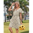 thumbnail image 6 of Zeagoo Womens Midi Casual Summer T Shirt Dresses Short Sleeve Button Down Dress With Pockets, 6 of 6