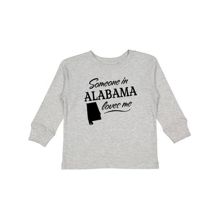 

Inktastic Someone in Alabama Loves Me Gift Toddler Boy or Toddler Girl Long Sleeve T-Shirt