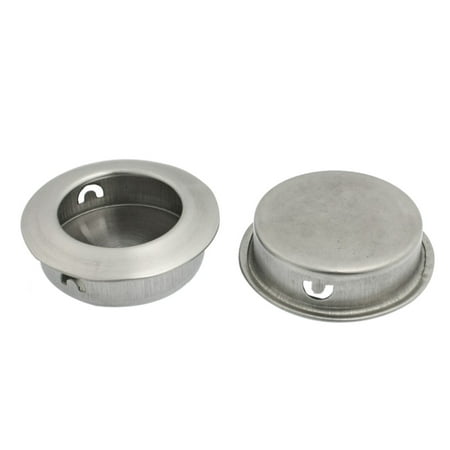 Concealed Mount Stainless Steel Door Round Flush Pull Handle 2pcs Concealed Mount Stainless Steel Door Round Flush Pull Handle 2pcs