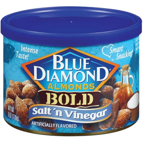 Blue Diamond Almonds Bold Salt 'n Vinegar Almonds 6 Oz Canister by Blue Diamond Growers